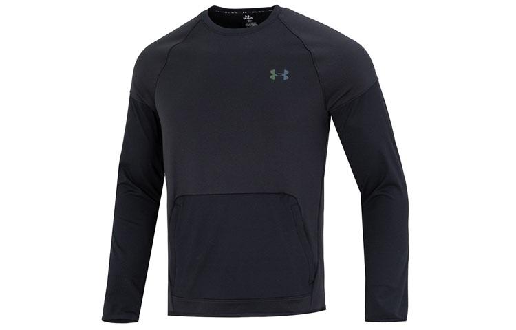 Under Armour RUSH Sweatshirts Men s Black Crew Neck Moderate Other 1376293-001 S