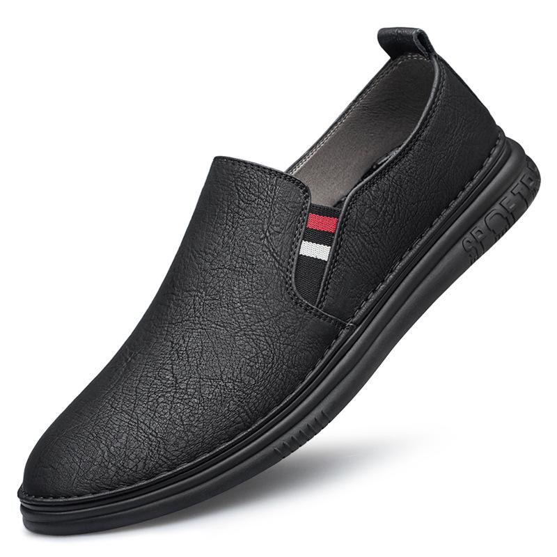 Men s Spring/Summer Slip-on Low-Top Cowhide Loafers – Casual Driving Shoes Size 42