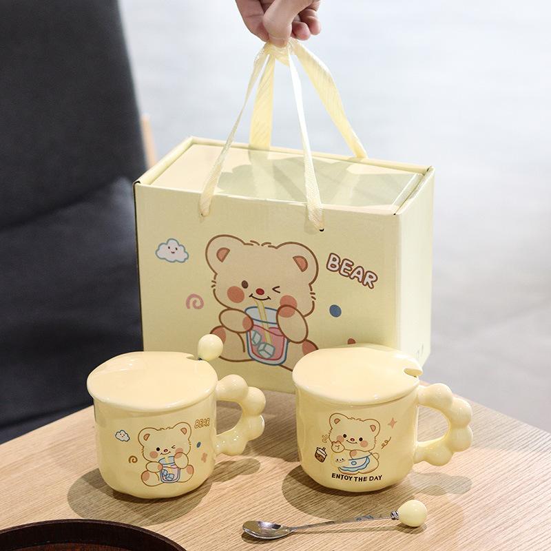 Pink Cup Practical Small Gifts for Customers Store Opening Gifts for Ceramic Mug Souvenir Gift Box