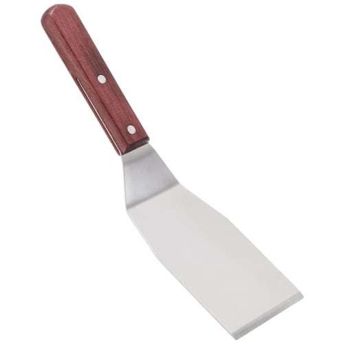 Endo Shoji Kommerzieller Hamburgerwender mit Holzgriff, Klein, Korpus aus 18-0 Edelstahl mit Griff aus Keyaki-Holz, Hergestellt in Japan, BHV24003