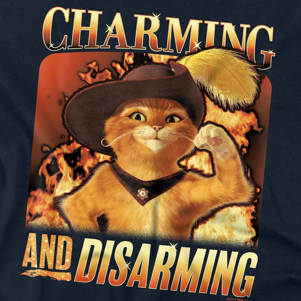 Shrek Mens Puss In Boots Bootleg T-Shirt