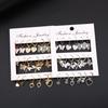 9 Pcs Cute Butterfly Heart Drop Earrings Set Fashion Gold Silver Color Girls Geometric Metal Acrylic Earrings 2026 Jewelry Gifts