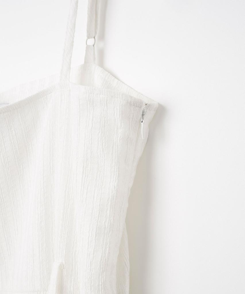 MILLO WOMEN Asymmetrical Lace Midi Dress [White]