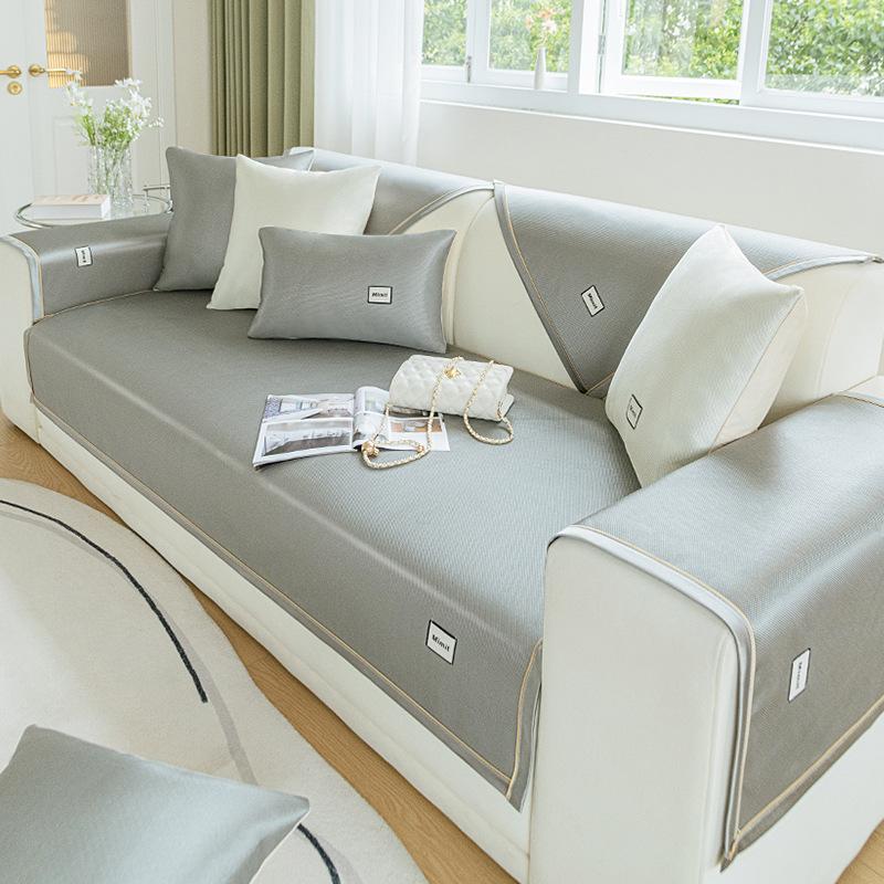 

Прохладная подушка для дивана из ледяного шелка, летняя нескользящая подушка из ротангового коврика, полностью покрытая новая подушка для дивана, свежая подушка 70*70