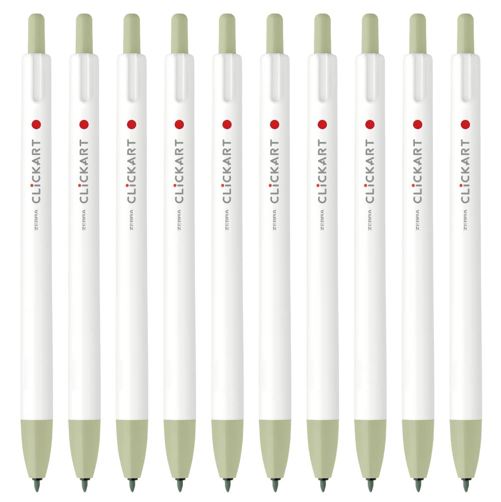 

Zebra pen Clickart light khaki 10 pieces water-based B-WYSS22-LK