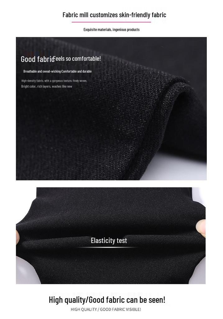 Southeast Asia Exclusive Plus Size Women's Black Elastic Skinny Pants