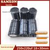 WANYU 250V 220uF Electrolytic Capacitor, 18×30mm Through-hole for Power Amplifier Filtering
