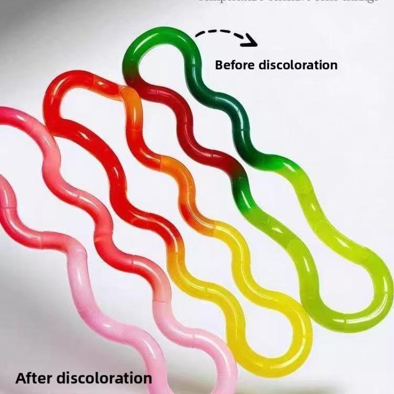 Thermochromic Twist Tangle Creative Stress Relief Fidget Attention Training Anxiety Relief Desktop Decor Funny Relaxing Toy