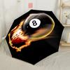 Pool Ball Fusion Portable Automatic Umbrella Compact Durable 8 Rib Design Lightweight for Outdoor Daily Use Elegant Women's Umbrella