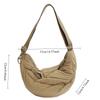 Simple and Versatile Crossbody Bag College Casual Shoulder Bag Japanese Lightweight Dumpling Bag