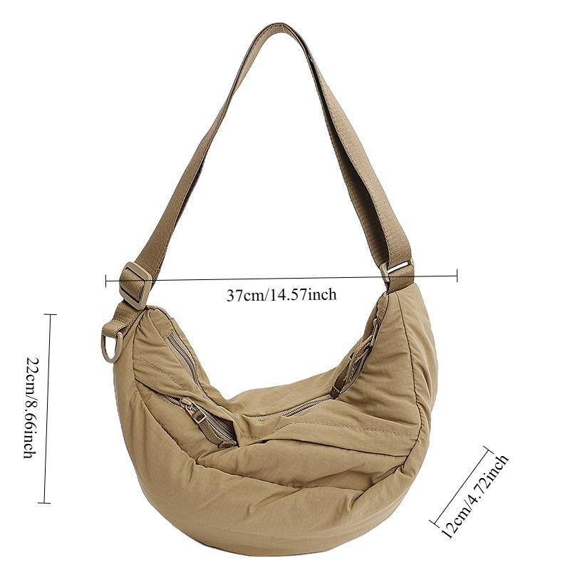 Simple and Versatile Crossbody Bag College Casual Shoulder Bag Japanese Lightweight Dumpling Bag
