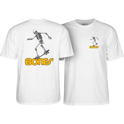 Powell Peralta Shirt Skateboard Skeleton 3 White