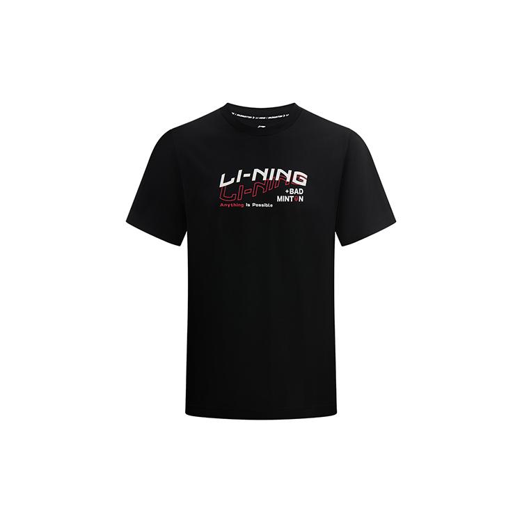 Бадминтонная коллекция Li Ning Обычная футболка Унисекс Черный AHST357-3 XXL