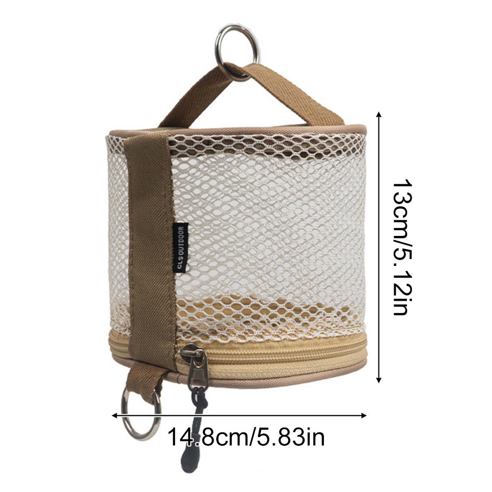 Portable Outdoor Camping Tissue Case with Hook Roll Paper Storage Bag Hanging Napkin Holder for Picnic Hiking Camping