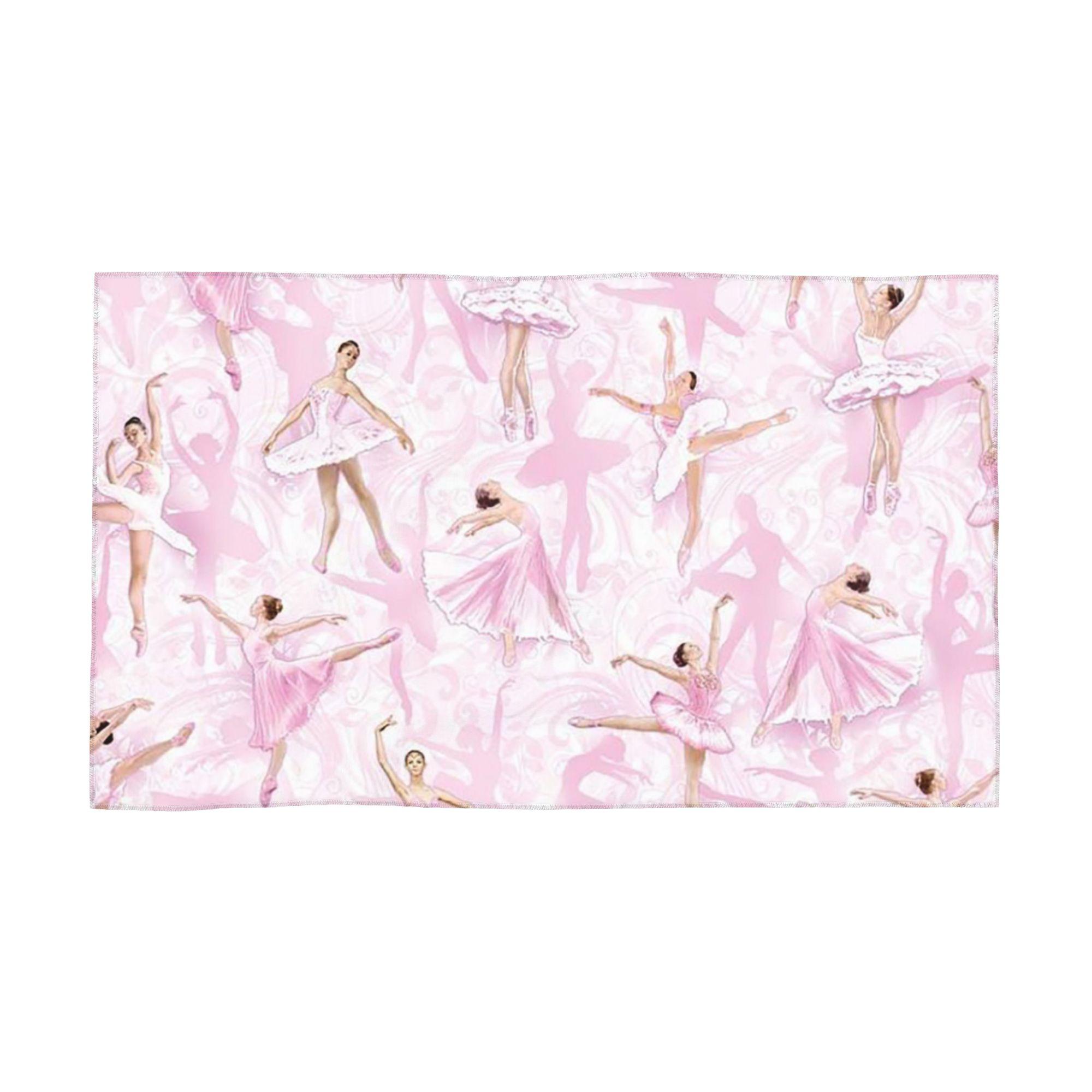 Ballet Dance Makes Me Free Ballerina Dancer Soft Face Towel Quick Dry Pool Bath Cotton Towels Breathable W30*H60(CM)