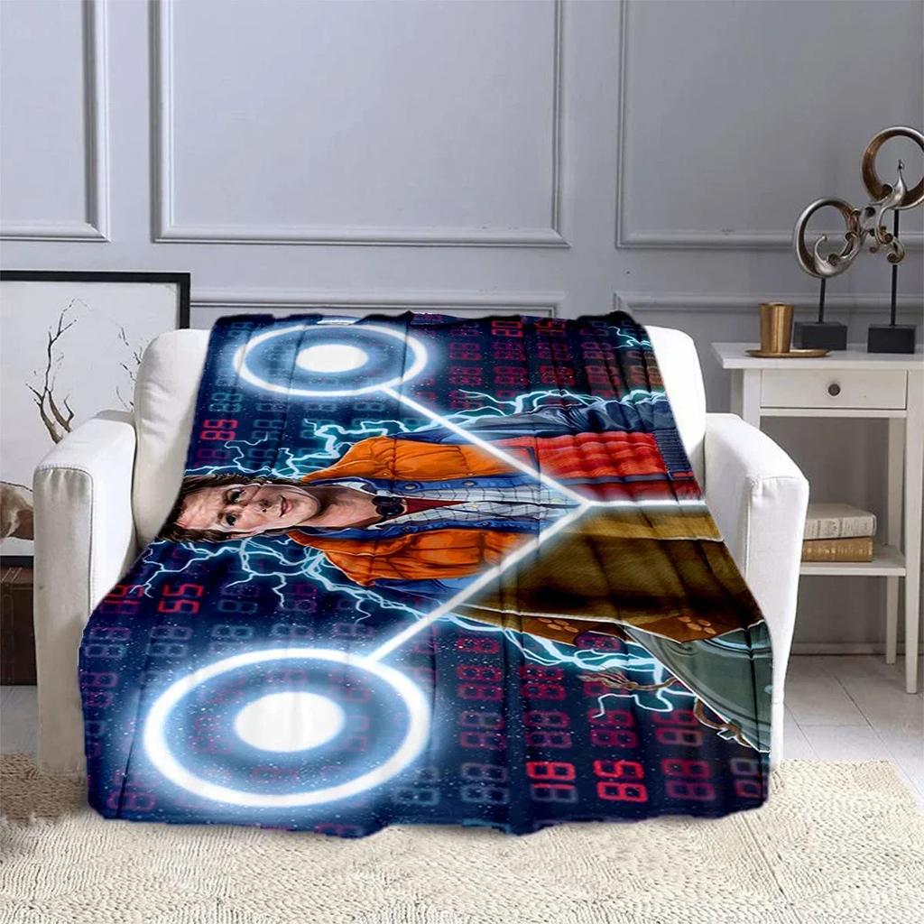 Back to the Future Scifi Movie Blanket HighQuality Flannel Throw Soft  Comfortable for Home  Travel Kids Blanket