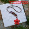 Hand-painted Mushroom Pendant Necklaces Small Flower Sweater Chain Necklaces  Gift