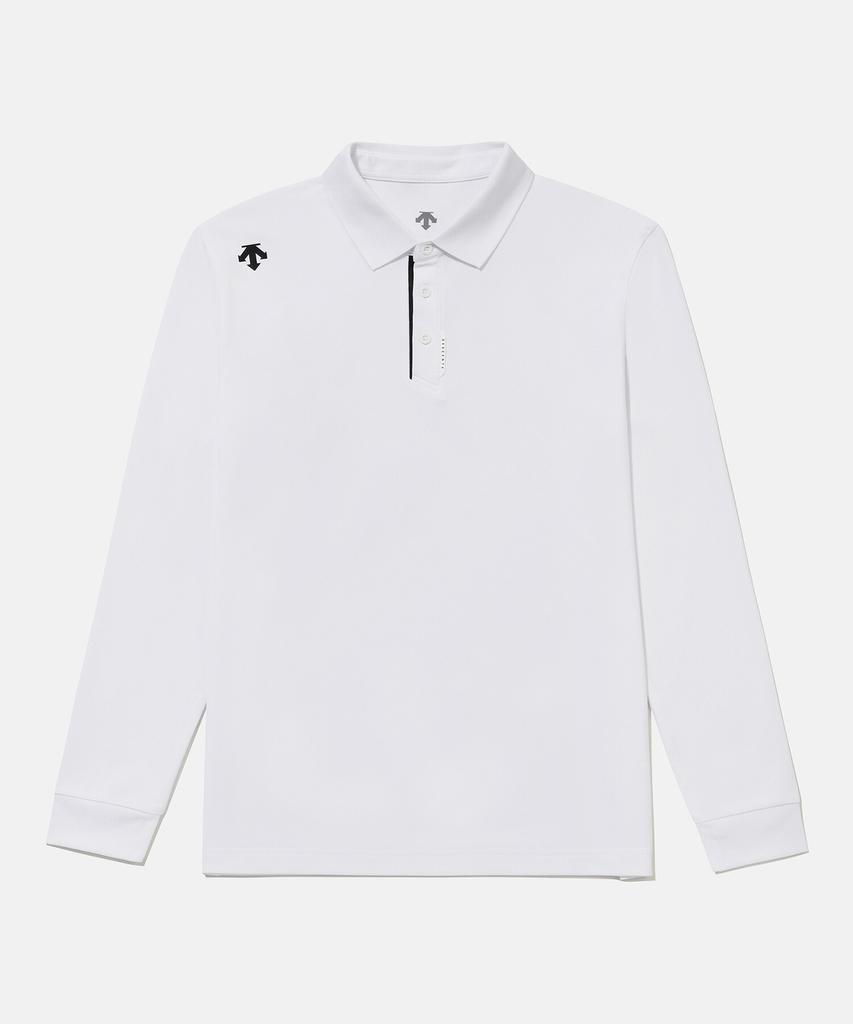 DESCENTE Tough Polo Long Sleeve T-Shirt White Sr323Upl81