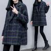 Women's Plaid Woolen Overcoat: 2025 Spring/Autumn Collection - Casual, Loose-Fit Suit Style