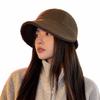 Windproof Plush Bucket Hat Solid Color Versatile Visor Hat Warmth Flat Cap  Autumn Winter
