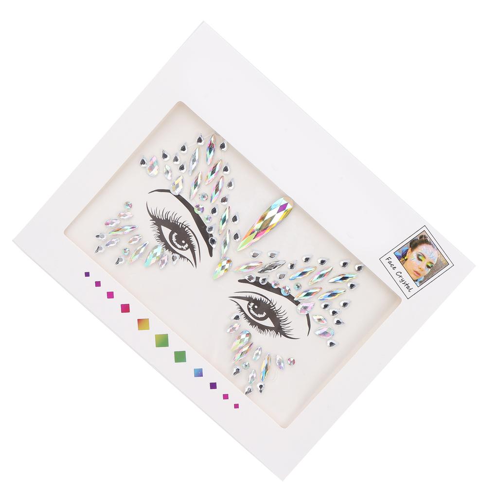 Face Rhinestones Stickers Shiny Glitter Eyes Facial Makeup Decorations for Festival Holiday