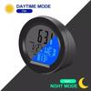 2 In 1 Solar Car Clocks Dashboard Thermometer Automotive Electronic Watch Led Digital DisplayTime with Back Luminous Car Accessories