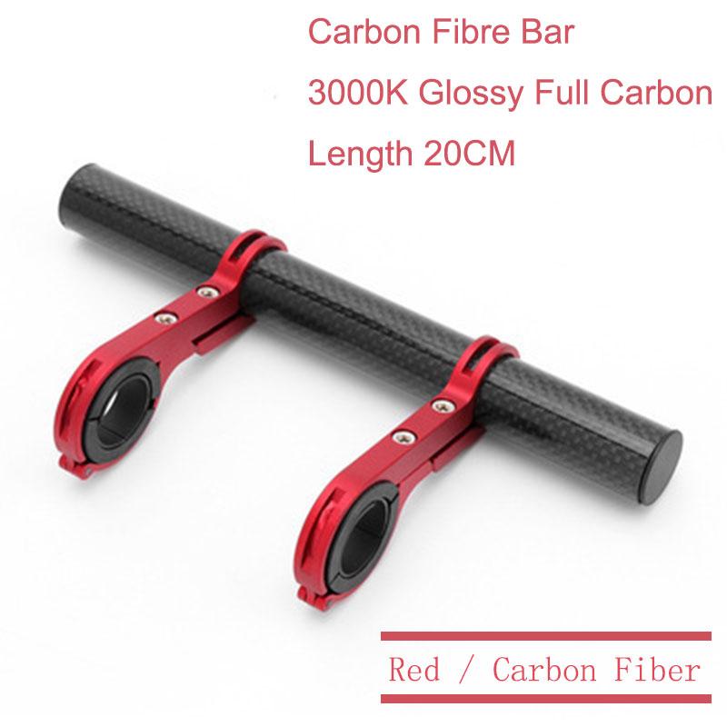 

20 см велосипедный руль из алюминиевого сплава и углеродного волокна, удлиненный кронштейн для крепления фары велосипеда, держатель компьютера для шоссейного велосипеда MTB