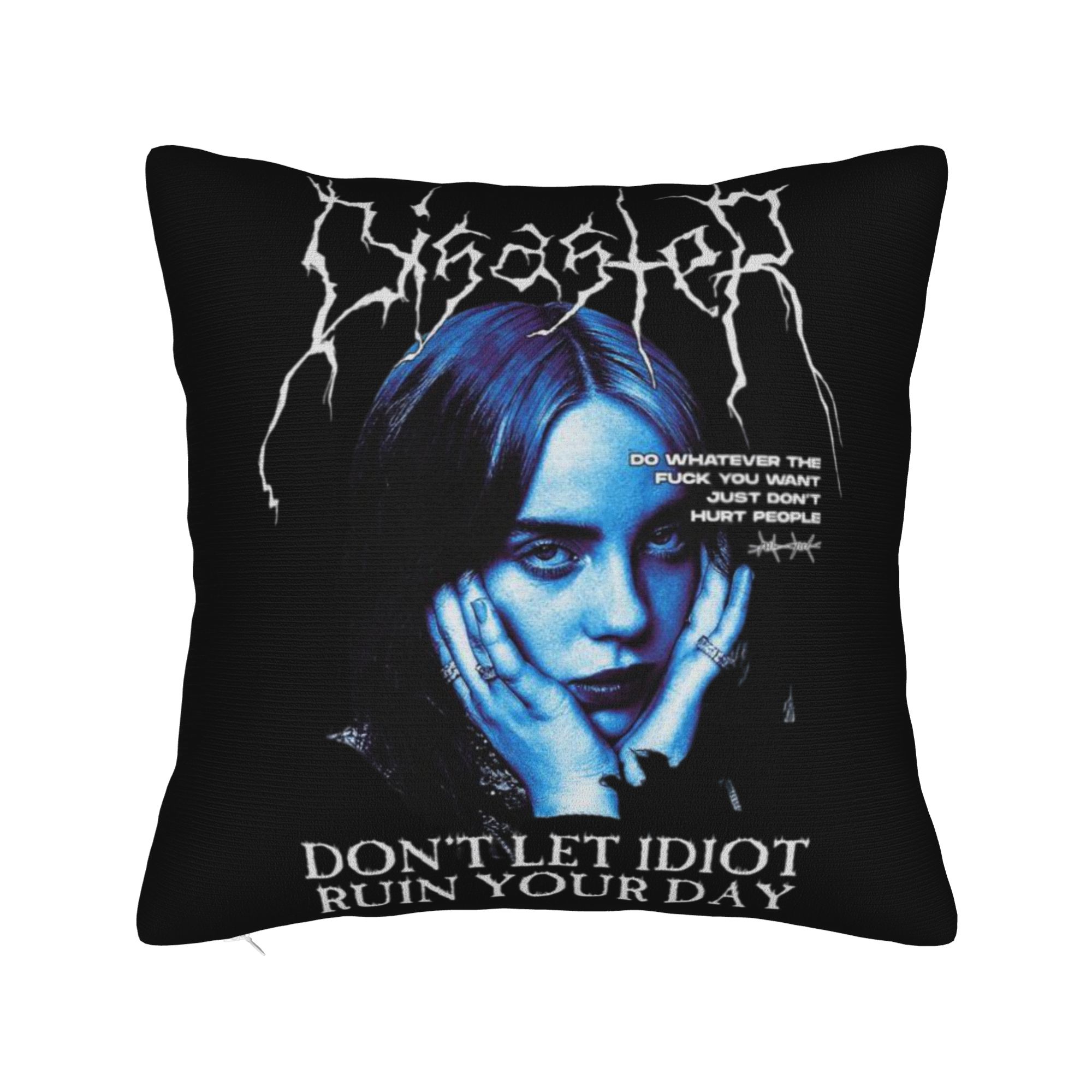 

BBillie EEilish Singer Square Pillow Case Cushion Cover Custom Polyester Decor Pillowcase for Home 18 30x30cm 12x12in