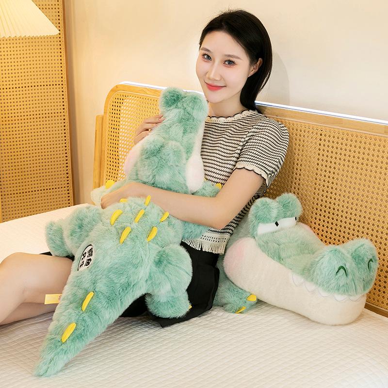 Cartoon Party Style Crocodile Plush Toy Girl Sleeping Long Pillow Sitting Style Home Decoration Birthday Gift