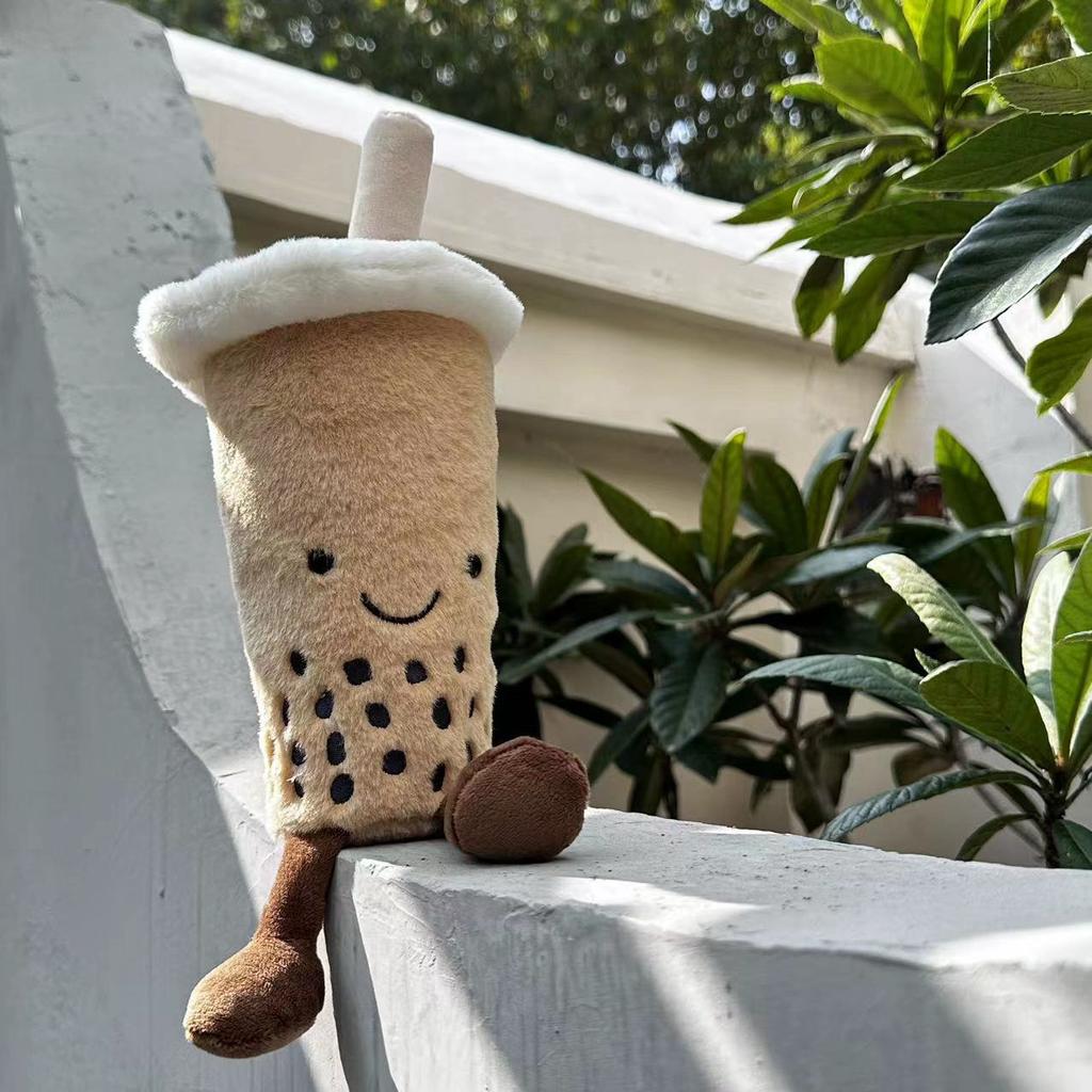 Fun Stuffed Toys Cute Simulated Smiling Faces, Bubble Milk Tea Dolls, Funny Dolls, Large Pillows, Girls' Gifts