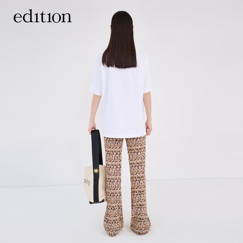 Edition Women's Retro Floral Pleated Wide-Leg Pants