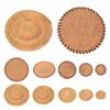 Handwoven Coir Tea Coaster Heat-Resistant Natural Bristle Mat for Teapot Cups Rustic Palm Fiber Pad for Tea Ceremony Absorbent Eco-Friendly