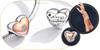 Heart Charms Rose S925 Pendant Cubic Zirconia Crystal Beads Plated
