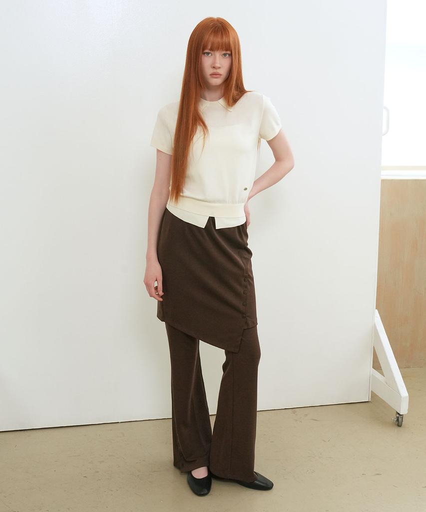 GENERALIDEA Layered Essential Half Pullover [Ivory] / Wbe2L05533
