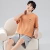 Pajamas Men's Summer Cotton Short Sleeve Shorts 1011 New Summer Thin Outer Wear Men's Large Size Loungewear Set