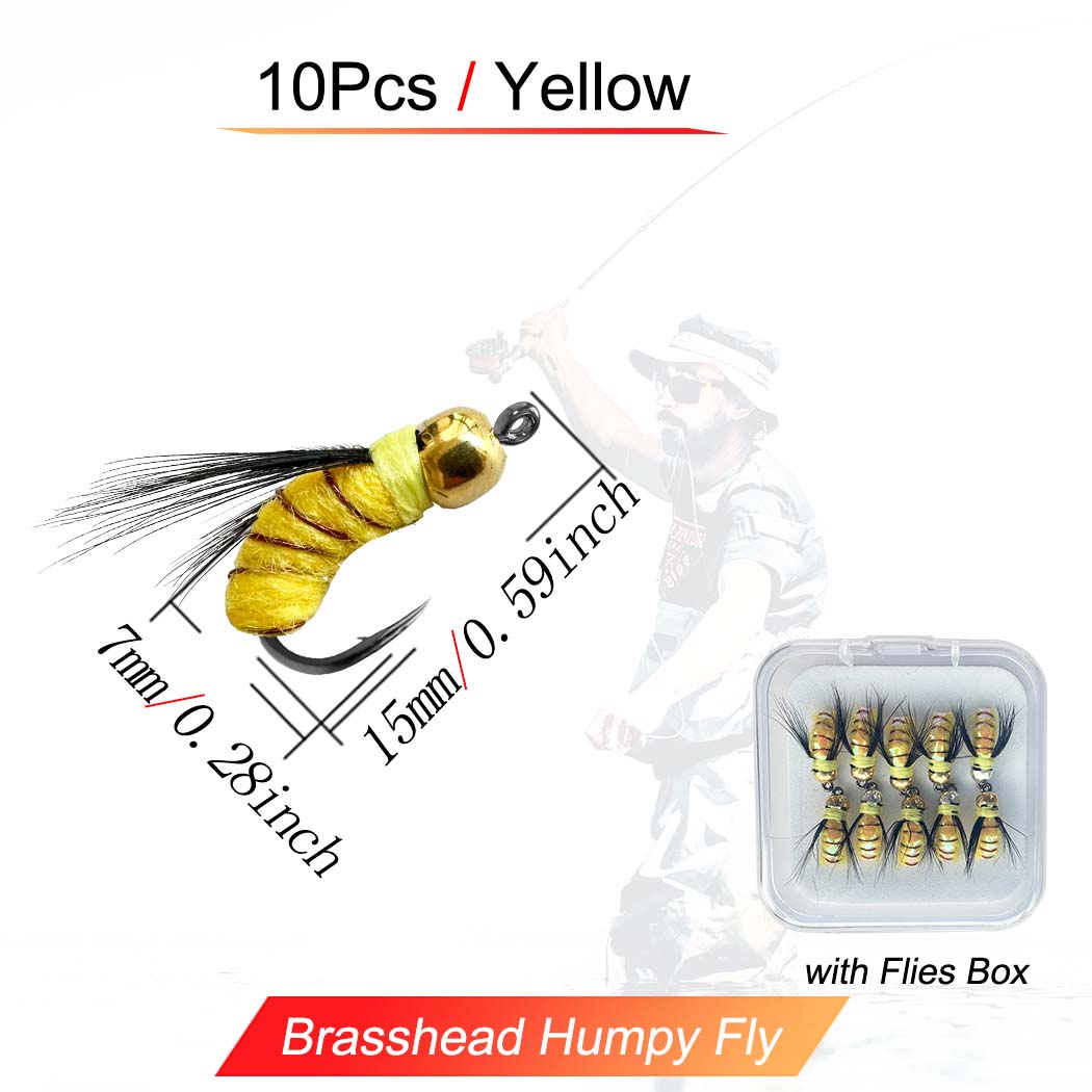 Приманка для ловли рыбы нахлыстом 5/10 шт./кор. черные крючки — фото 11