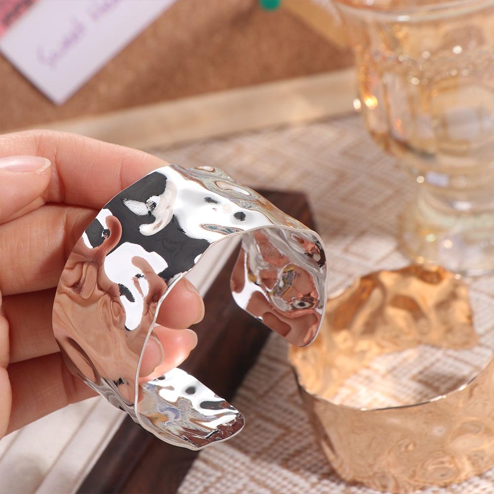 Minority Design Wide Open Bangle Europe American Style Exaggerated Bracelet  Decoration