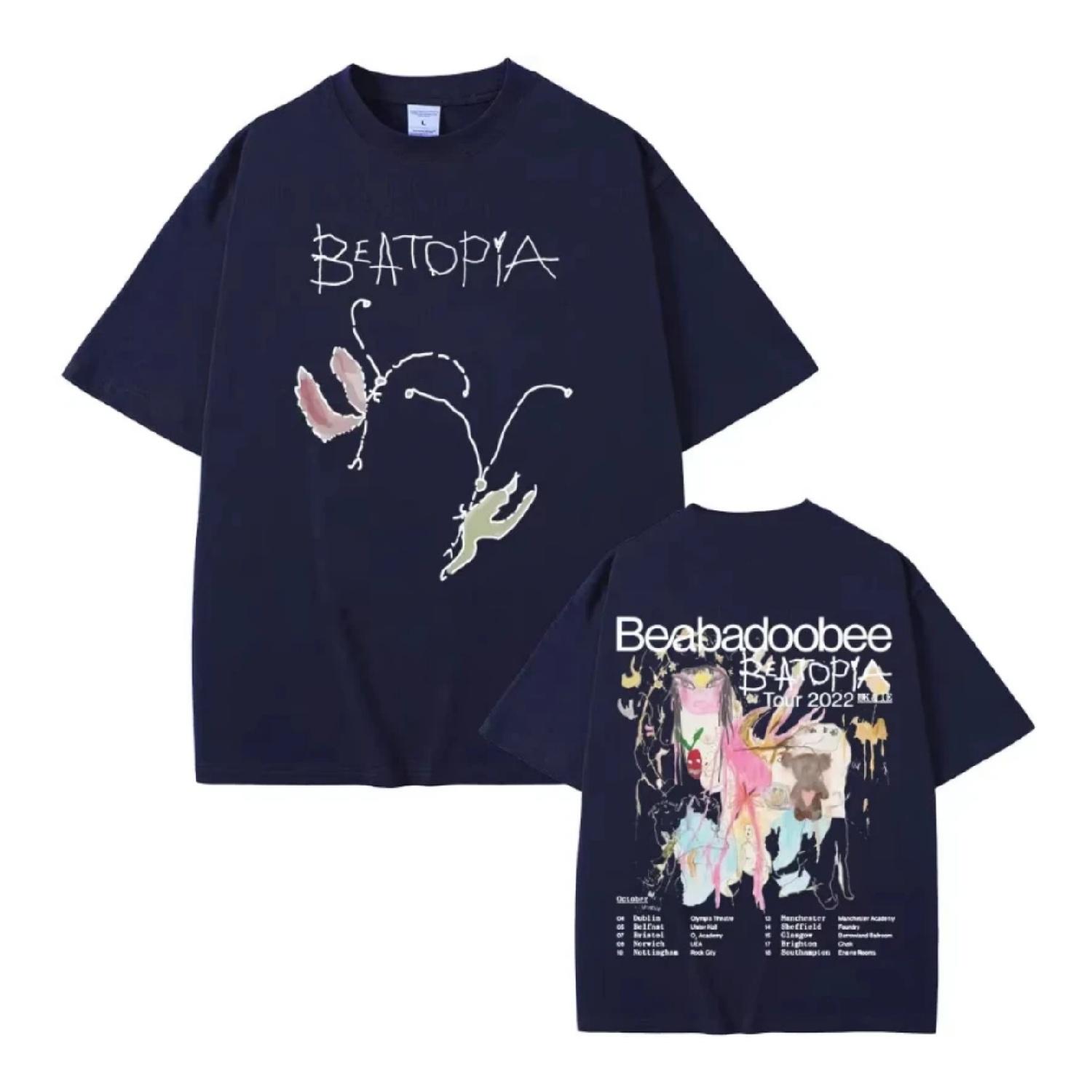 

Beabadoobee Beatopia Tour T-shirt Men Women Fashion Harajuku Tshirt Male Casual Cotton Oversized Streetwear Aesthetic T Shirts XXXXXL чорний