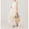 Flower Pattern Round Neck Suspenders Loose Long Skirt Dress Summer Dress Beach Vacation Casual Dresses