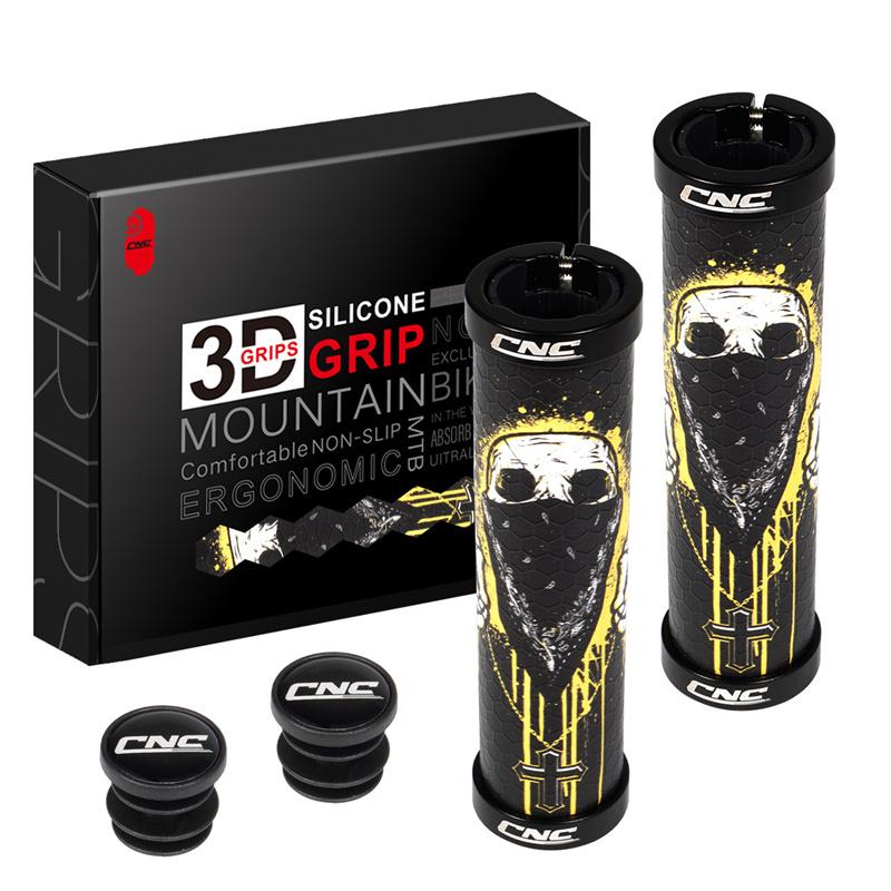 Manopole CNC per Mountain Bike Gel Manopola MTB Silicone Lock-On Manubrio Bicicletta Manopole Accessori Ciclismo Pezzi