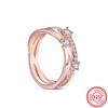 925 Sterling Silver Rings for Women Original Infinity Love Heart Engagement Wedding Ring Rose Gold Zircon Luxury Jewelry Gift