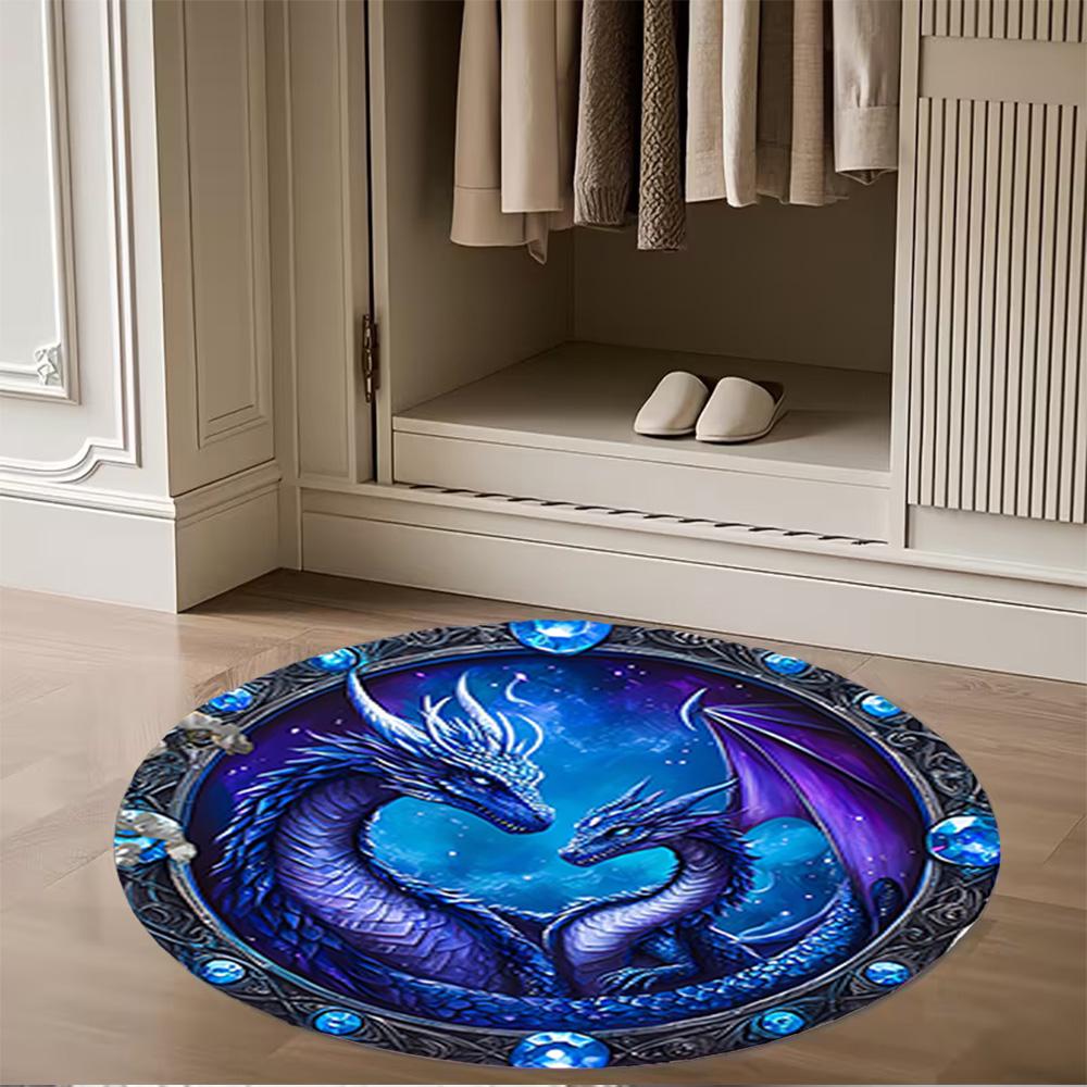 1pc fantasy dragon design rug home carpet non slip office decor gift living room bedroom