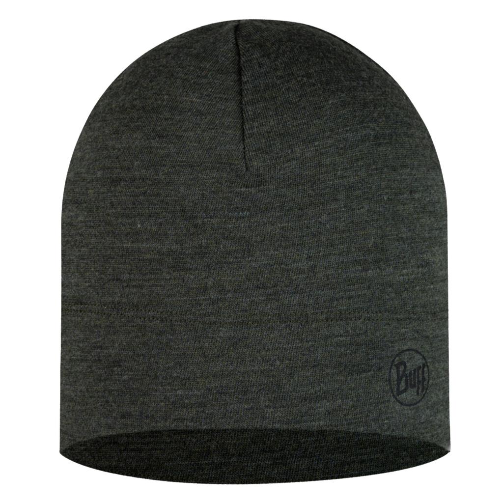 BUFF Merino Midweight Beanie, Unisex Grey Cap