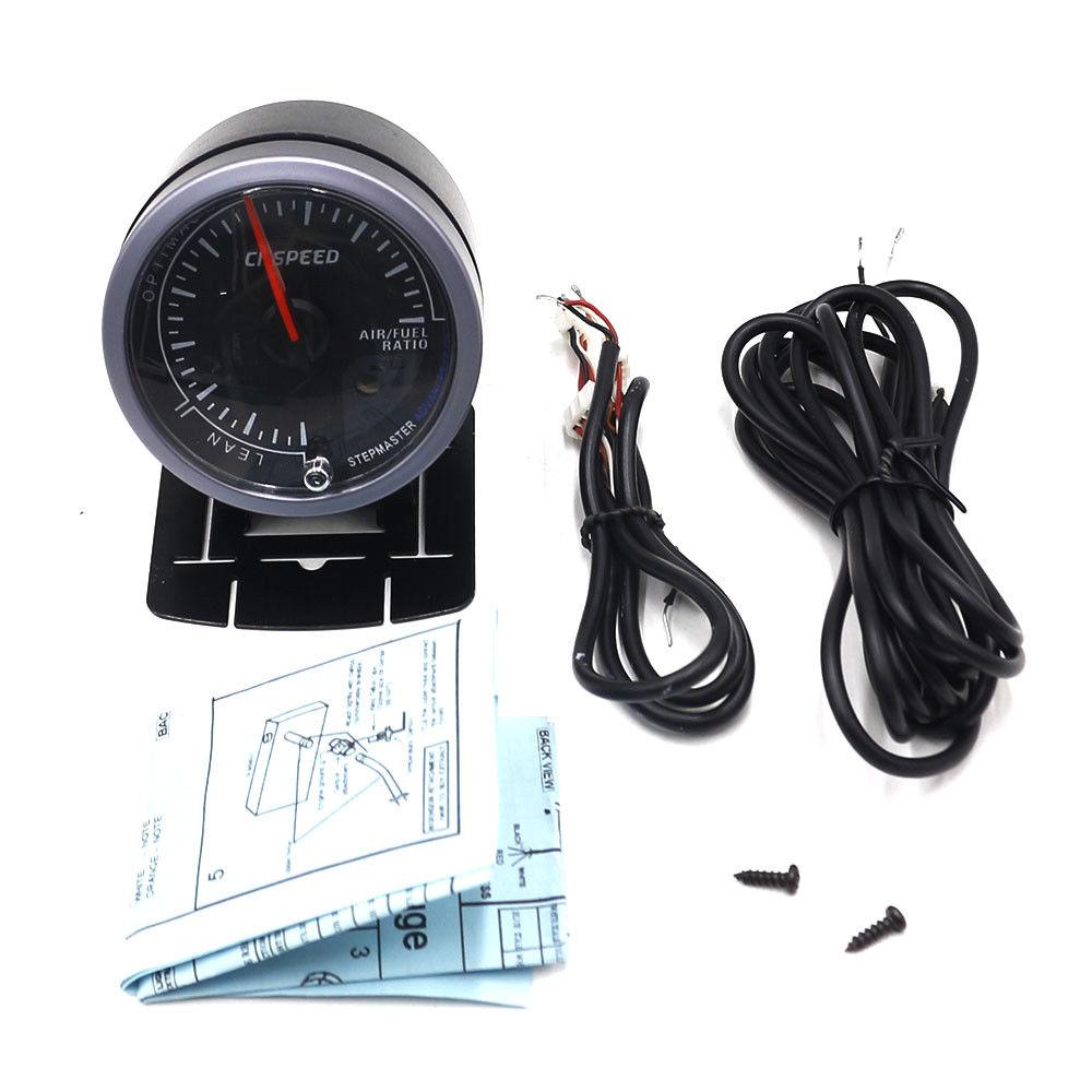 2.5" 60mm Step Motor Dual Color LED Car Air /Fuel Ratio Gauge Monitor W/ Holder