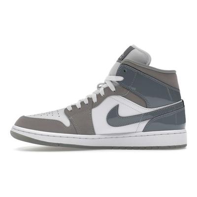 Air 1 Mid SE Patent Cool Grey Męskie Trampki Białe Średnio Szare HF3216-100