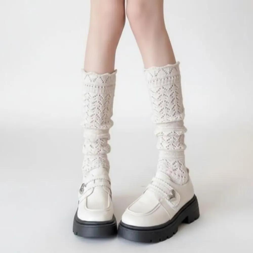 Women s Autumn/Winter Loose Fit Knit Long Leg Warmers black