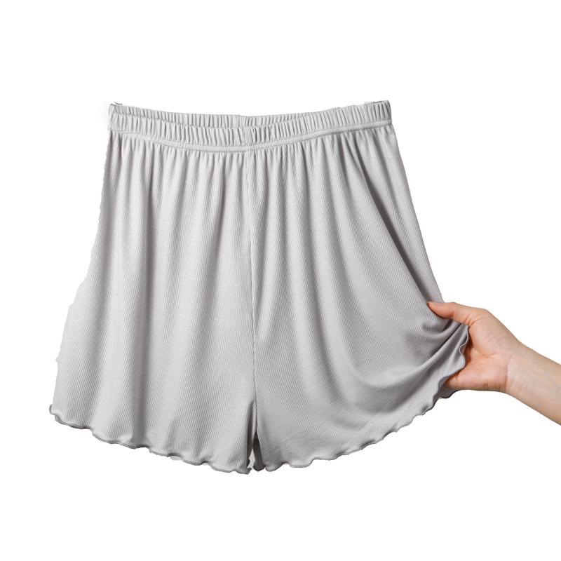 

Women s High Waist Bamboo Cotton Ruffle Shorts - Plus Size, Casual, Wide Leg, Summer Wear 4XL (130-170 lbs) светло-серый