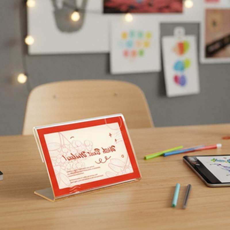 50 divisions Crystal Acrylic Sign Holders Ideal For Product Markers Desk Identification Cards And Gathering Seating Labels 4x6x2.3cm