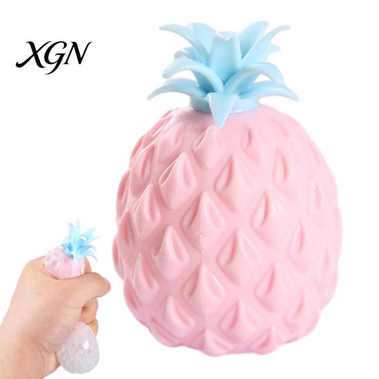 Jouet à presser à la main Ananas Soulagement de l'anxiété Réduction du stress Balle Exercice Relaxation Fruit Sensoriel Fidget Cadeaux de fête