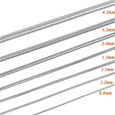 1 Piece Stainless Steel Round Snake Chain Pendant Necklace For Men Women Necklace Jewelry